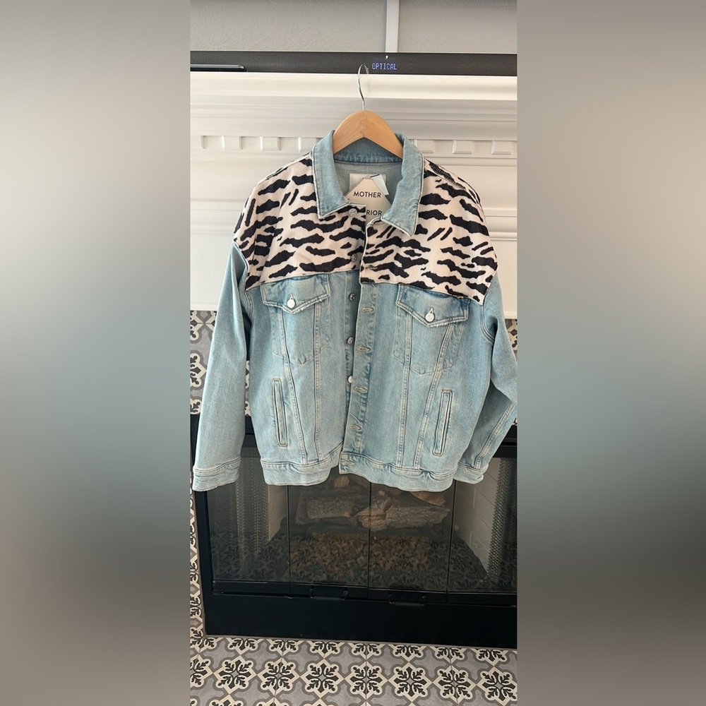 đ´ANIMAL CHIC Mother The Drop It Drifter Jacket Confess Boho Denim Jean Jacket S - Picture 6 of 10